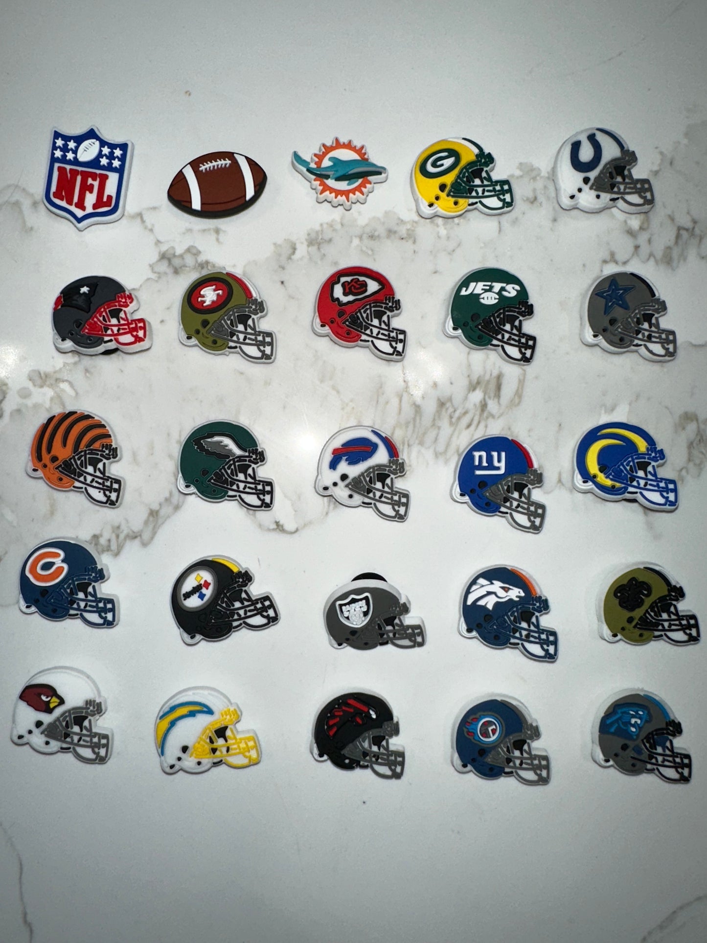 Football croc charms