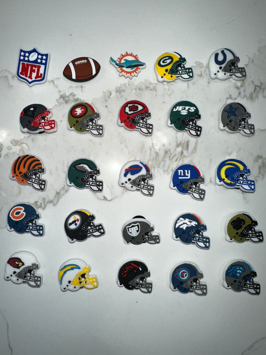 Football croc charms